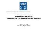 Từ điển Anh – Việt Các thuật ngữ phát triển – môi trường UNDP